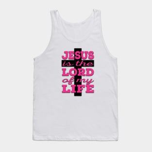 Jesus is Lord (pink and black) Tank Top